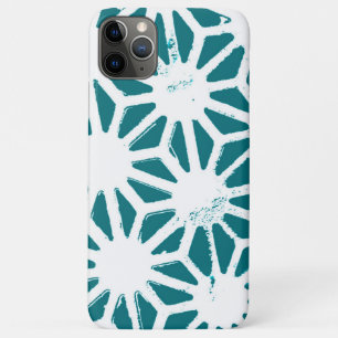 Teal and white geometric pattern Case-Mate iPhone case