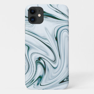 Teal and White Marble Swirl Effect  Case-Mate iPhone Case