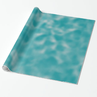 Teal and White Mottled Wrapping Paper