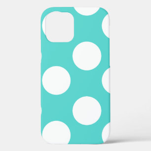 Teal and White Polka Dot Phone Case