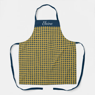Teal and Yellow Custom Name Apron
