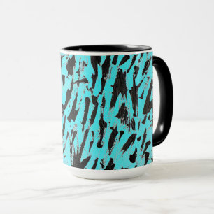 Teal Animal Print Abstract Mug