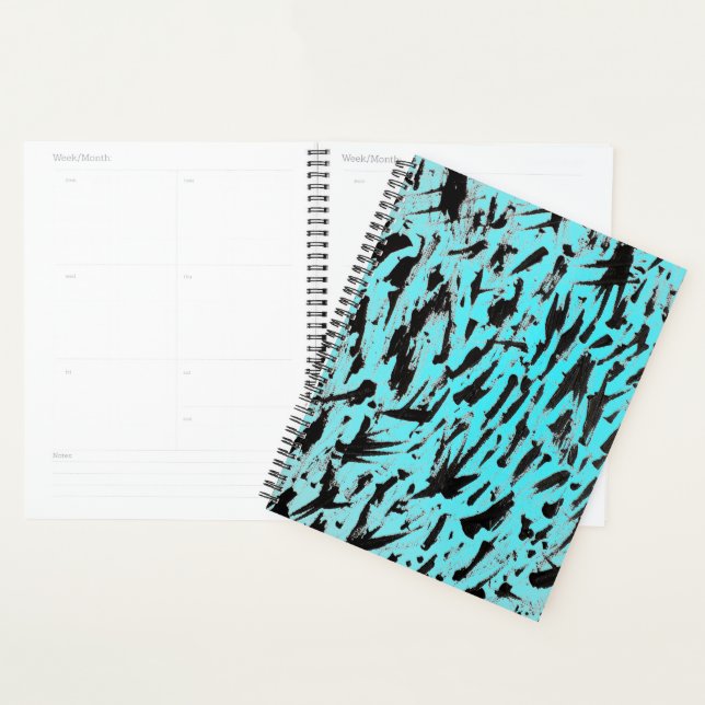 Teal Animal Print Abstract Planner (Display)