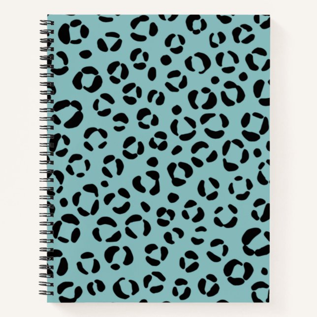 Teal Animal Print Notebook (Front)