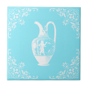 Teal Antique Jar Tile