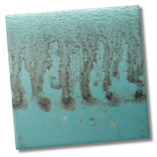 Teal Aqua Blue Shabby Chic Industrial Tile