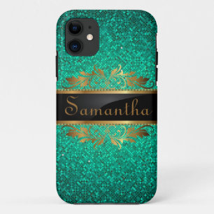 Teal Aqua Glitter Sequin iPhone 5 Mate Tough™ Case