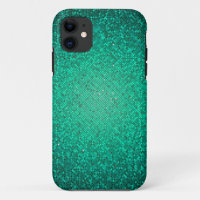 Teal Aqua Glitter Sequin iPhone 5 Mate Tough™ Case