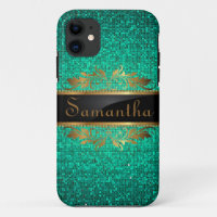 Teal Aqua Glitter Sequin Mate ID™ iPhone 5 Case