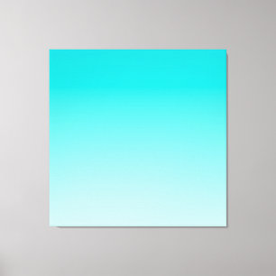 Teal aqua gradient canvas print