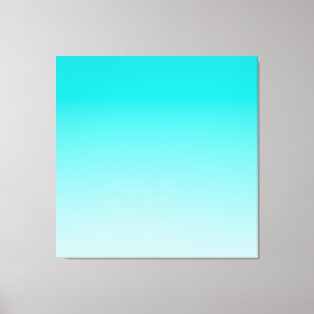 Teal aqua gradient canvas print (Front)