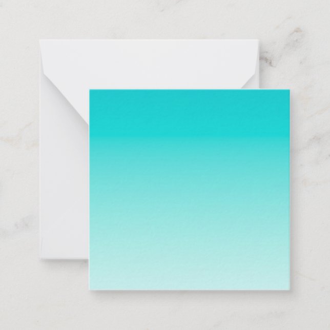 Teal aqua gradient card (Front)