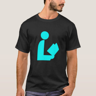 Teal Aqua Library Road Sign Librarian Summer Readi T-Shirt
