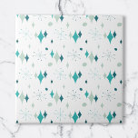 Teal, Aqua Starburst Mid Century Modern Pattern<br><div class="desc">This abstract retro design combines mid-century starburst and modern shapes and reflects retro vintage vibes. Perfect for people who love the retro and vintage aesthetic.</div>