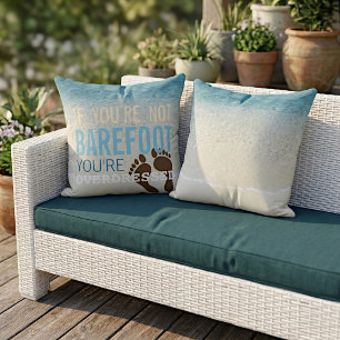 Teal Aqua Turquoise Blue Ocean Surf Waves Outdoor Cushion