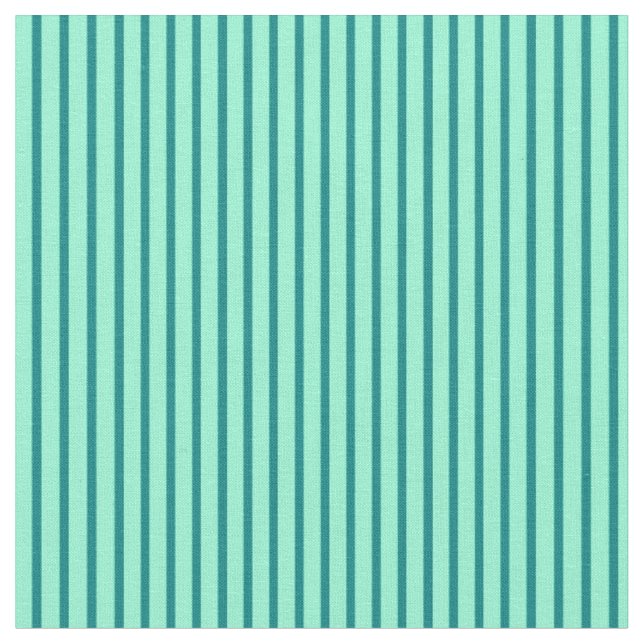 Teal & Aquamarine Coloured Stripes Fabric (Close Up)