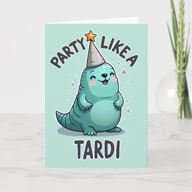 Teal Aquatic Birthday Card (Front)