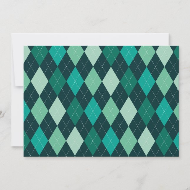 Teal argyle pattern (Front)