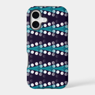 Teal Arrows & White Dots pattern iPhone 5 Case