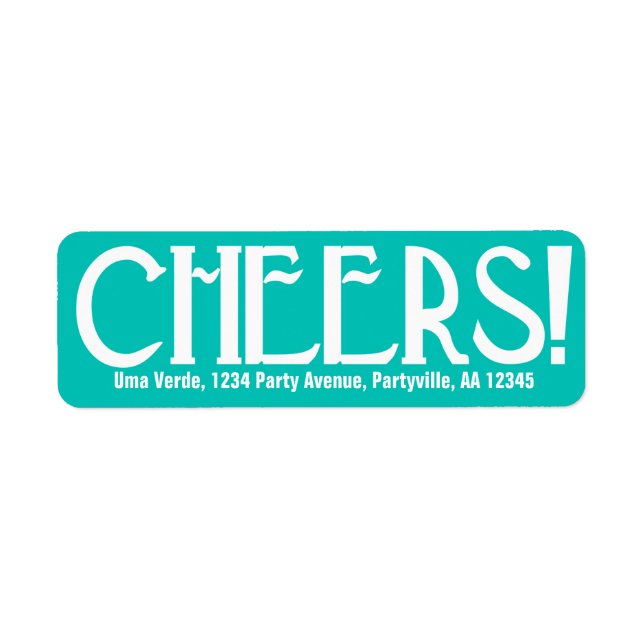 Teal Art Deco Cheers (Front)
