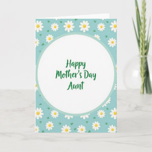 Teal Aunt Mothers Day Card