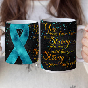 Teal Awareness Ribbon Mug Design