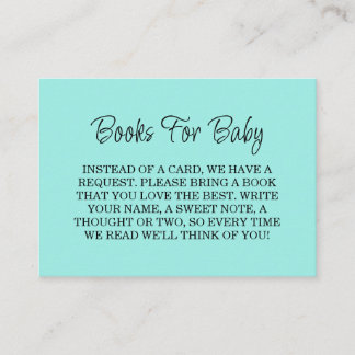 Teal Baby & Co. Baby Shower Enclosure Card
