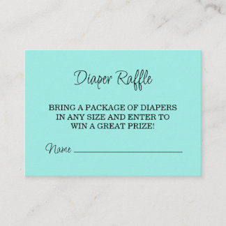 Teal Baby & Co. Baby Shower Enclosure Card