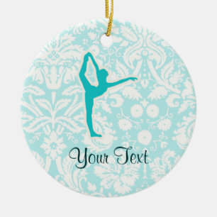 Teal Ballet Ceramic Tree Decoration