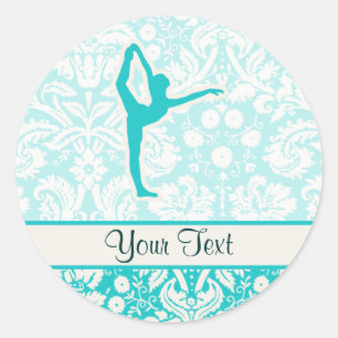 Teal Ballet Classic Round Sticker