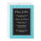 Teal Band Black Polka Dots Graduation Announcement