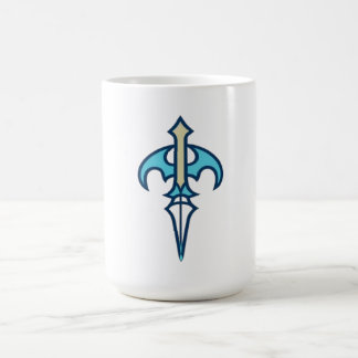 Teal Bat Wing Dagger Symbol Coffee Mug