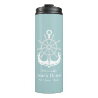Teal Beach House Family Name Anchor
