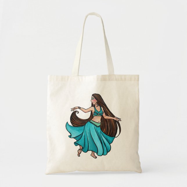 Teal Belly Dancer                                  Tote Bag (Front)