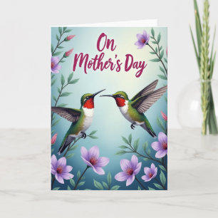 Teal Bird Mothers Day Card