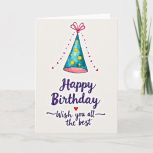 Teal Birthday Headpiece Card