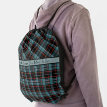 Teal, Black & Red Plaid Be The Change