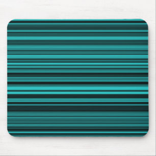 Teal Black Stripes Mouse Pad