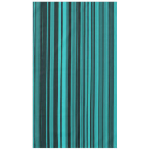 Teal Black Stripes Tablecloth