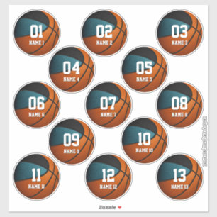 teal black team colors gifts set of 13 basketball
