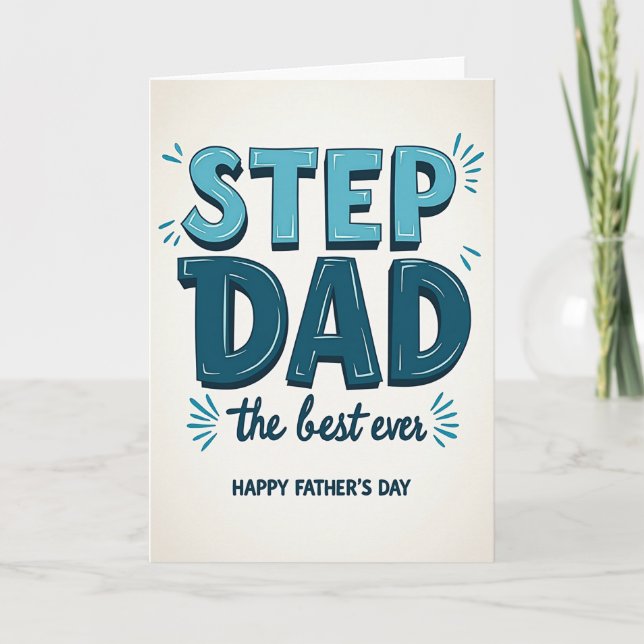 Teal Block Fathers Day Card (Front)