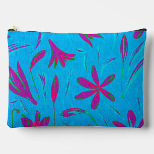 Teal Bloom Breeze Accessory Pouch