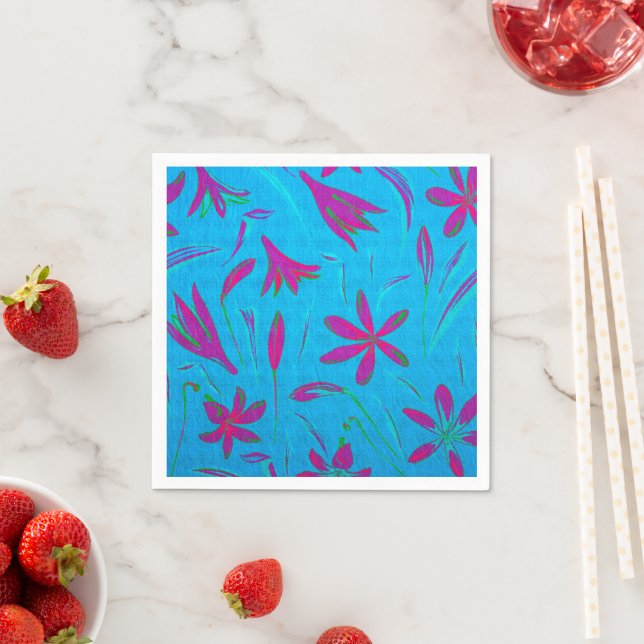 Teal Bloom Breeze Napkin (Insitu)
