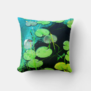 teal blue and green dragonfly, black pillow