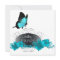 Teal Blue Butterfly Graduation Announcements