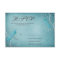 Teal Blue Dragonfly Swirls Wedding Response Card
