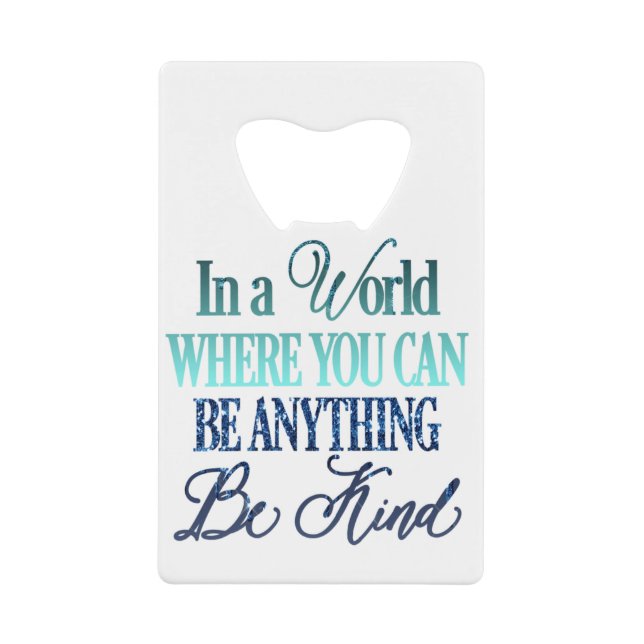Teal & Blue Dripping Glitter Inspirational Quote (Front)