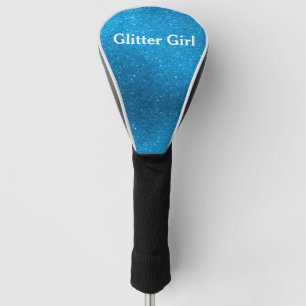 Teal Blue Glitter Girl Show Your Glamours Sparkle Golf Head Cover