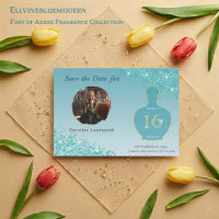 Teal Blue Glitter Paris Fragrance Studio Sweet 16