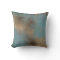 Teal-Blue Gold Modern Abstract Art | Throw Pillow